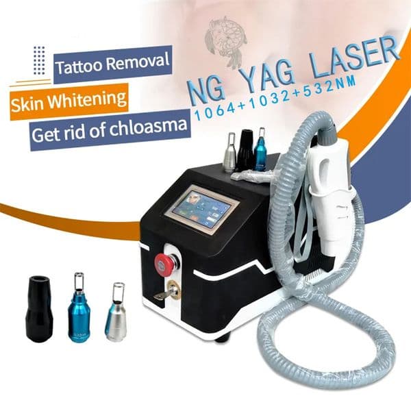 Smart portable nd yag laser machine for tattoo removal, carbon peel rejuvenation therapy machine with high quality