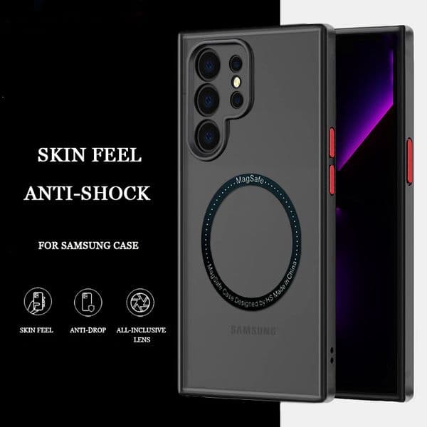 Magnetic Magsafe Case For Samsung Galaxy S23 S22 S21 S20 Ultra S10 Plus FE S20FE S23Ultra S10 lite S10e S10 E Matte Anti-Shock Phone Case