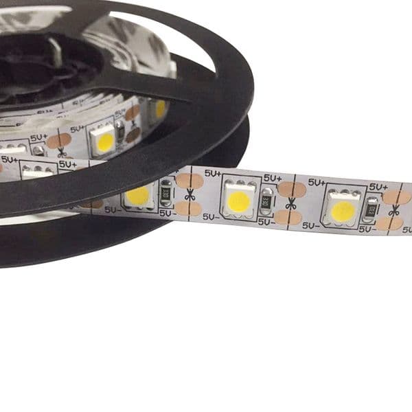 5V Led Strip Lights Waterproof Flexible LED Light Strips SMD 5050 LED Ribbon Light Mood Light (1M/60LEDs RGB) Crestech168