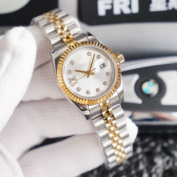With original box High-Quality Couple Watch 28mm Ladies Watch Automatic Men's Watch 904L Stainless Steel Strap Diamond Sapphire Mirror Dial Folding Clasp