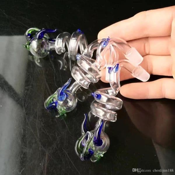 Spiral Tap pot , Wholesale Glass bongs Oil Water Pipes Glass Pipe Oil Rigs Smoking