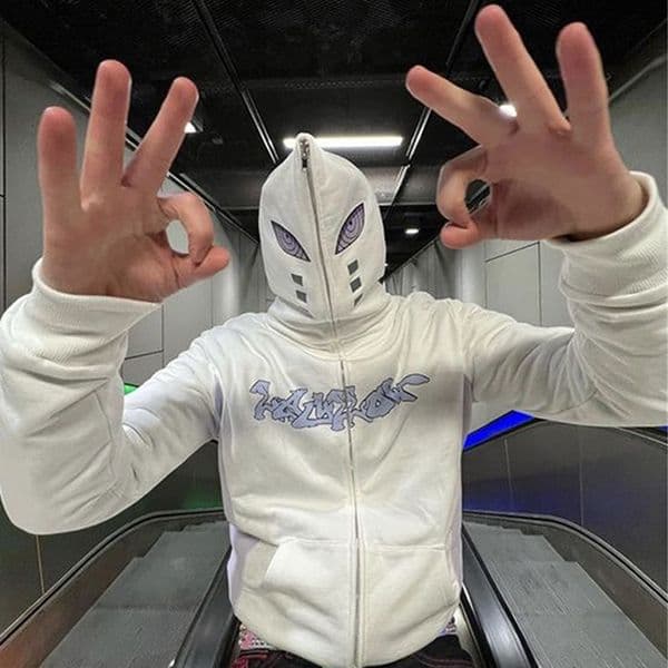 Men's Hoodies Sweatshirts Y2K Full Zip Hip Hop Graphic Print Hooded Streetwear Harajuku Goth Oversized Winter Men Jackets Coat Clothes 230225