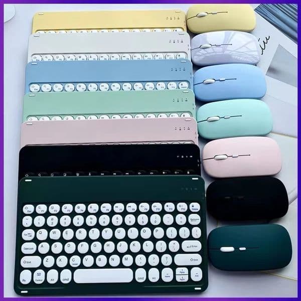 Ultra-Slim English Keyboard and Mouse Combo Bluetooth Wireless Silent Keyboard Rechargeable