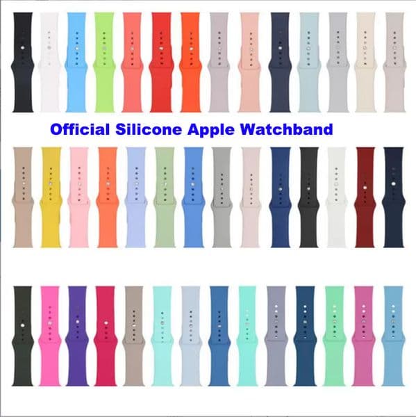 Silicone Apple Watch Band Straps for iwatch series 10 9 8 7 6 5 4 Bracelet Watchbands silicon Soft Replacement Watchband 49mm 45mm 44mm 42mm 41mm 40mm 38mm Canvas Straps
