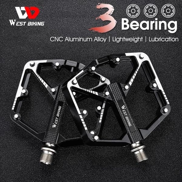 2026 New Universal Bicycle Handlebar Grip Pedals Ultralight 3 Bearings Anti-Slip Adjustable Non-Slip outdoor Soft Rubber CNC BMX MTB Road Pedal Cycling Aluminum