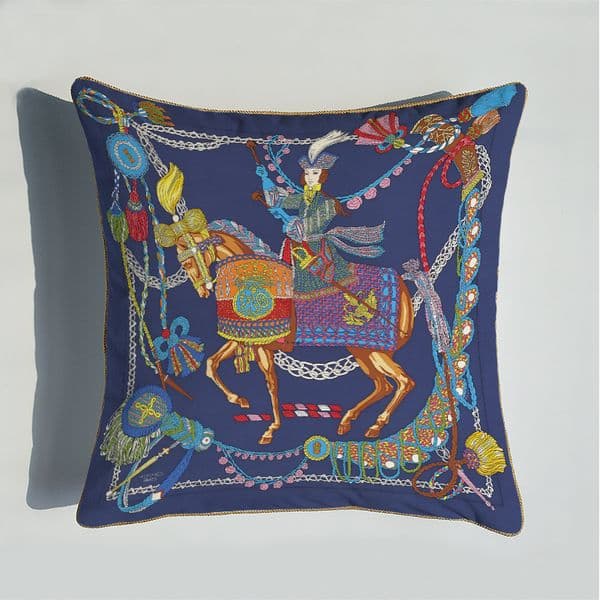 European 45*45Cm Decorative Pillow Luxury Cushion Christmas Designer Pillowcase Classic Horse Fashion Throw Cushions Cotton Pillows