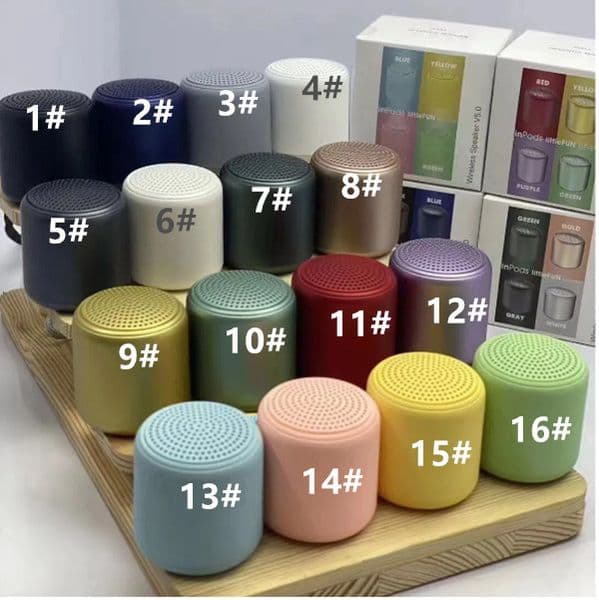 Inpods LittleFun mini Speaker aron Metal Bluetooth Speakers Wireless Portable Soundbox TWS True Loudspeaker Outdoor 16 colors