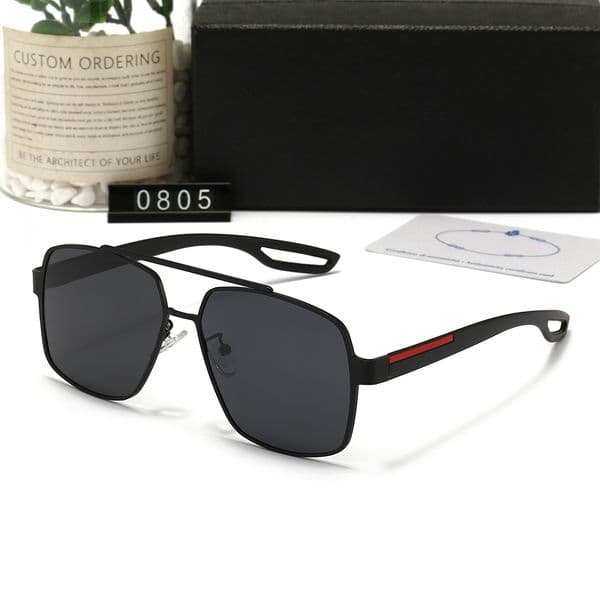 Designer Sunglass Polarized Fashion Double Beam Sunglasses Women Men Sun glass Beach Oudoor Goggle Adumbral 6 Color Option Luxury Eyeglasses