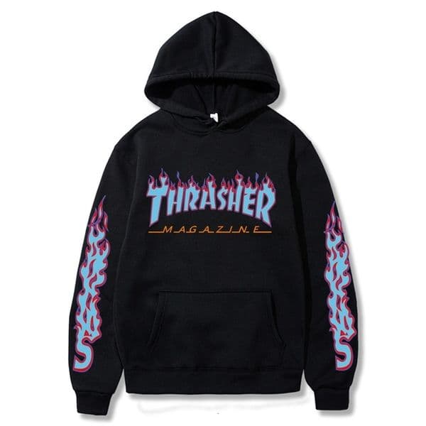 Mens Hoodies Sweatshirts Mens Hoodies Sweatshirts Europe and America Thrashs Print Hoodie Men Women Street Couples Casual Hip Hop Pullover Sweatshirt T z241026