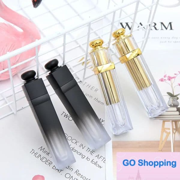 5/100pcs 4.5ml Golden Empty Lip Gloss Tube ABS Lip Gloss Container DIY Beauty Lip Care Packaging Classic
