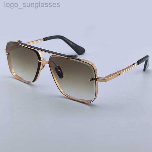 2024 Men Famous Brand Designer Sunglass Fashion Luxury Gold Vintage Retro Frame Square Metal shape Women Man Rimless classic Sun Glasses Eyeglass UV Lens