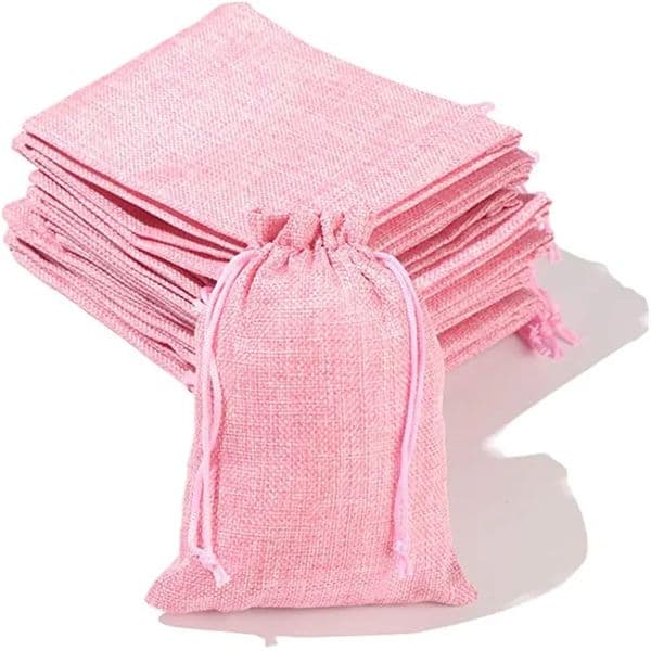 Drawstring Bag Natural Burlap Bags Reusable Packaging Pocket Wedding Baby Showers Birthday Festival Gift Jewerly Pouch Bolsa Con Cordon Reutilizable