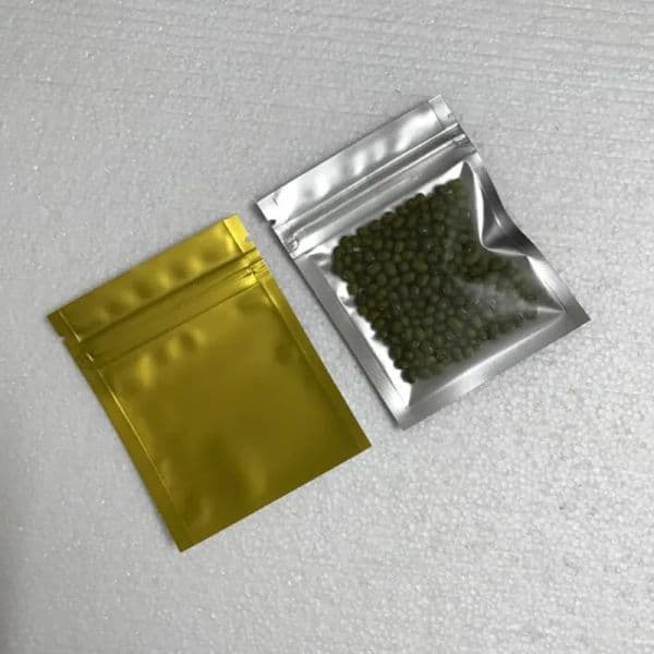 Fashion Colored Aluminum Foil Self Seal Plastic zipper Bag Packaging For Food Snack Storage Matte Clear Mylar Baggies 300pcs/Lot 7.5*10cm