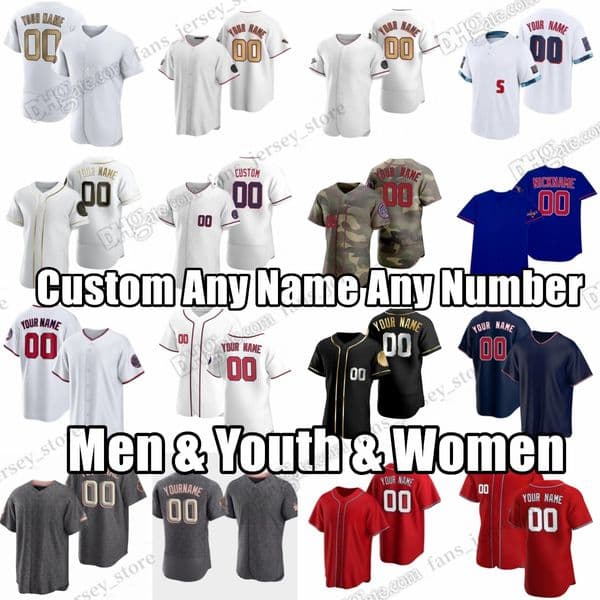 Custom S-6XL Stephen Strasburg Baseball Jersey Patrick Corbin Dominic Smith CJ Abrams Riley Adams Alex Call Jeimer Candelario Michael Chavis Corbin Dickerson