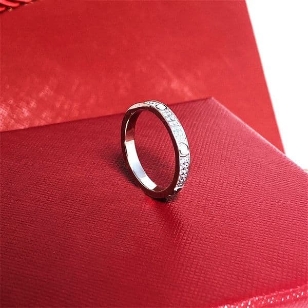 3mm 4mm 5mm 6mm titanium steel silver love ring men and women rose gold jewelry for lovers couple rings gift With drill wite box Q260509