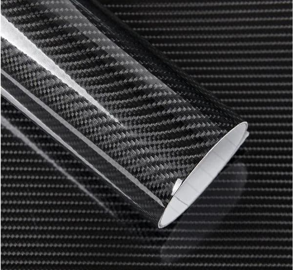 5D Carbon Fiber Vinyl Wrap Film Car Sticker Glossy Motorcycle truck heet Wrap Roll Waterproof Auto Decoration Accessories Black 50*200cm