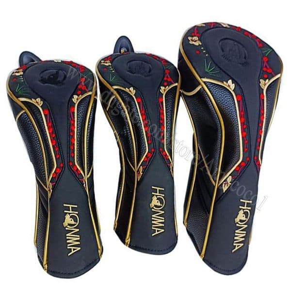 2026 new Wholesale Driver Black Wood Headcover High Quality 1 3 5 Clubs Cover HONMA Supplies Free Shipping free shipping B