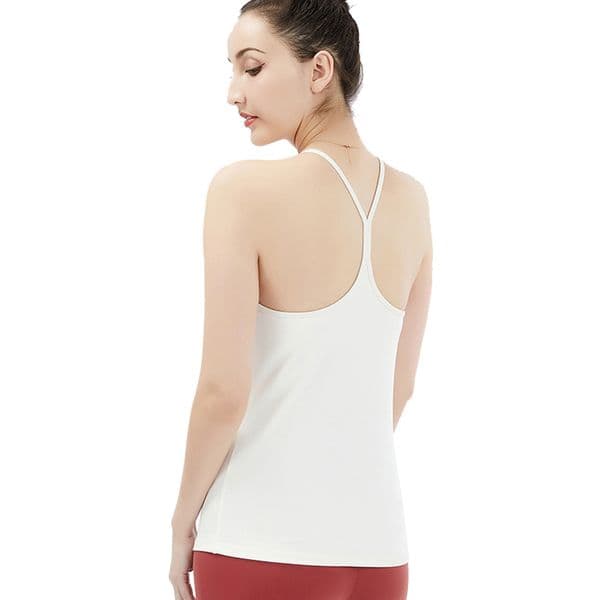 2026 Gym Clothe Set Camisole Tank Vest Camisole Naked-Feel Sleeveless Bra Cool workout set Solid Backless Sports Fiess Top Women Sexy Shirt Removable Cups Gym W