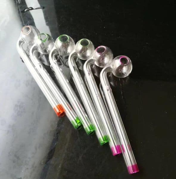 Glass Smoking Pipes Manufacture Hand-blown bongs Spray colored long curved pot