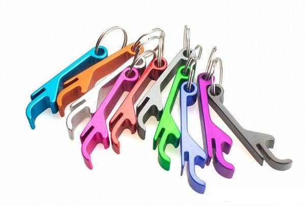 Multifunctional keychain ring creative bottle opener beer practical multifunctional portable Simple