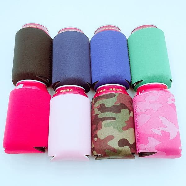 Many colors Blank Neoprene Foldable Stubby Holders Beer Cooler Bags For Wine Food Cans Cover Free Epacket