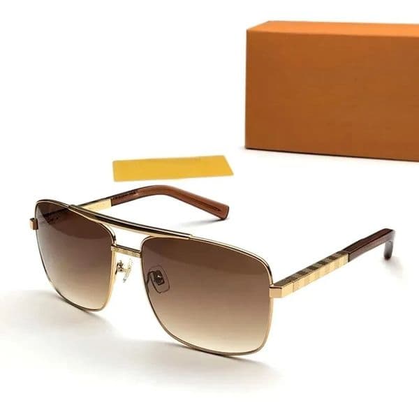 Luxury Fashion Classic 0259 Men Metal Square Gold Frame UV400 Unisex Designer Vintage Style Attitude Sunglasses Protection Eyewear With Box