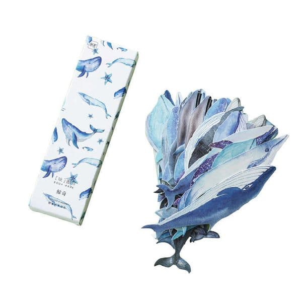 Hangers Racks 30pcs/box Cute Sea World Whale paper bookmark Kawaii bookmarks book holder Message Card DIY school supplies Party Invitation x0710