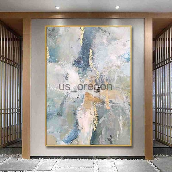 Decorative Objects Figurines HighEnd Handmade Wall Art Oil Paintings Colors Abstract Pictures Modern Home Decor Canvas Painting for Living Room No Frame