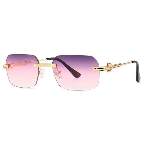 Sunglasses Luxury Designer Sunglasses 304 fashionable men and women's small square rimless metal showDROX