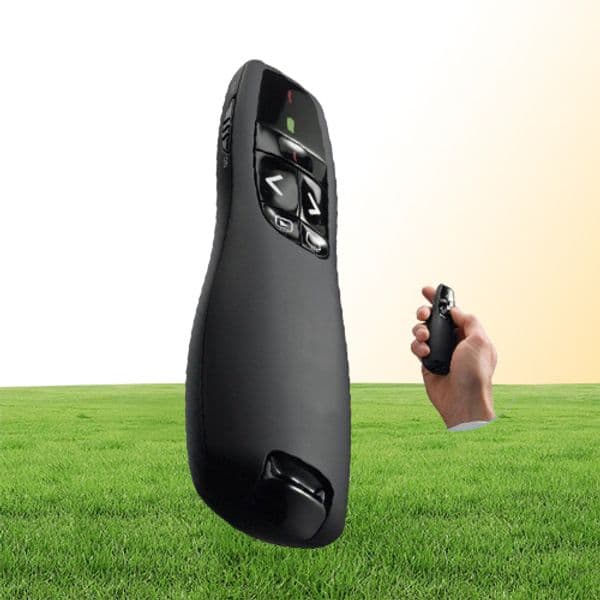 Wireless Presenter R400 24GHz Remote Control Presentation Clicker 5mw Red Laser Pointer Flip Pen With USB Receiver