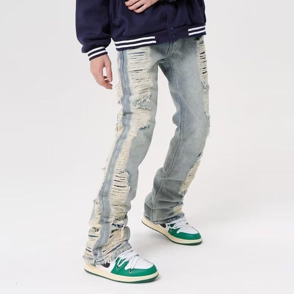 Men's Ropa Grunge Y2K Streetwear Hole Ripped Baggy Jeans Pants Men Clothing Straight Hip Hop Gothic Denim Trousers Pantalon Homme 230628 W260307