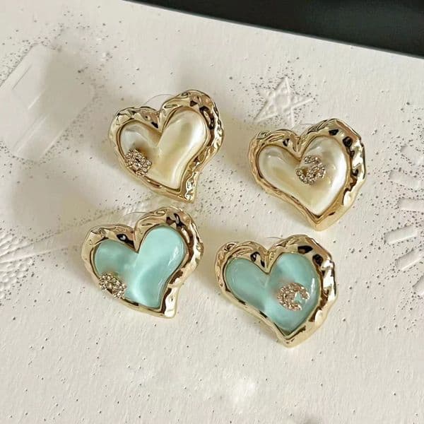 Stud Women brand letters earrings stud shining dia bling crystal elegant pink love heart earings gold earring ear rings jewelry Z260509