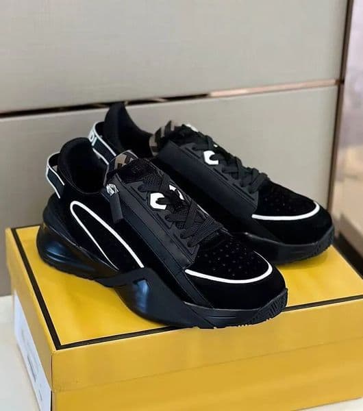 2026 New Designer Men FLOW Perfect Sneakers Shoes Comfort Casual Walking Men's Sports Zipper Rubber Mesh Lightweight Skateboard Runn 26M0310