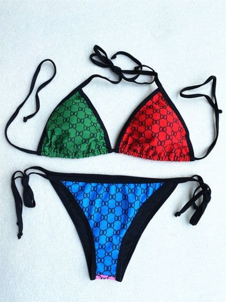 Womens Designer Bikini Swimwear S-XL Women Swimwear Letter Print Bikini Short Set Bra Beach Party Sexy Push Up Bandage Bathing Suit Swim Wear