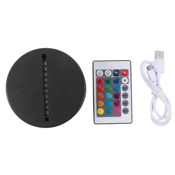 RGB Lights LED Lamp Base for 3D Illusion Lamp 4mm Acrylic Light Panel AA Battery or DC 5V USB 3D Night Light LL