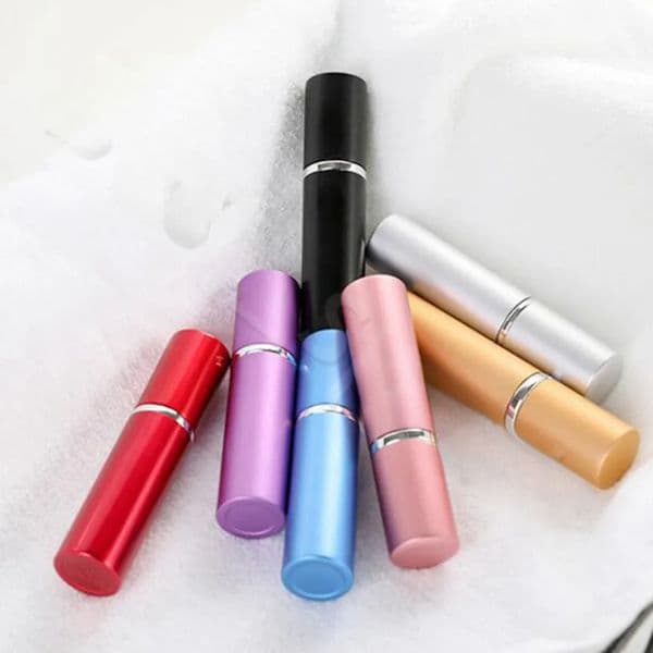 Top Quality 5ml Perfume Bottle Aluminium Anodized Compact Perfume Atomizer Fragrance Glass Scent-bottle Travel Makeup Spray Bottle