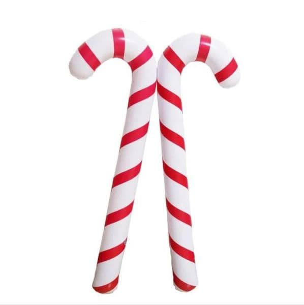 Inflatable Christmas Canes Classic Lightweight Hanging Decoration Lollipop Balloon Xmas Party Balloons Ornaments Adornment Gift 88cm/35inch SN6269