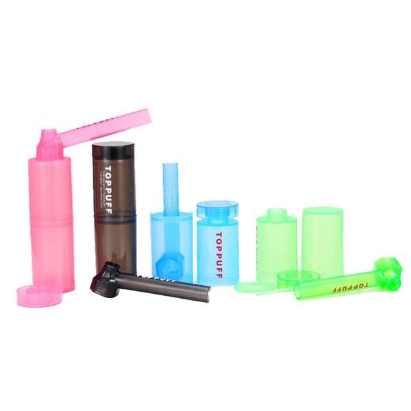 2026 New Top Puff Acrylic Bong Water Pipe Filter Chamber Toppuff 214Mm Height Travel Smoking Pipes Device Free Shipping