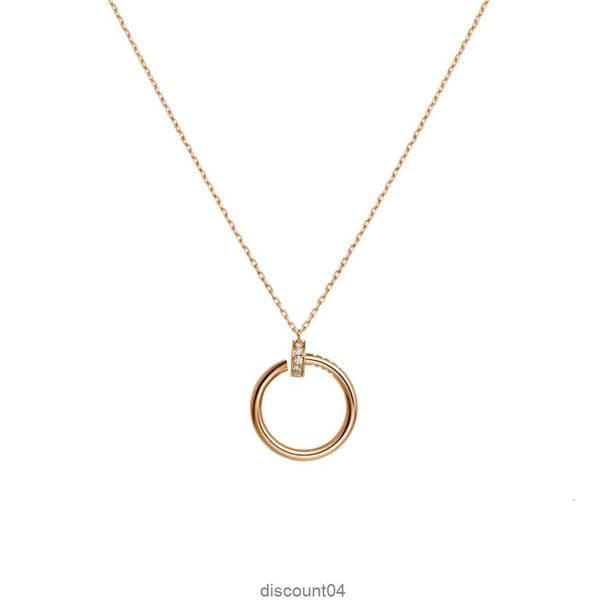 Luxury Necklace Designer Jewelry Gold Adult Nail Necklaces for Women Platinum Rose Full Diamonds Stainless Steel Long Chain Fashion Engagement Gift B3046900