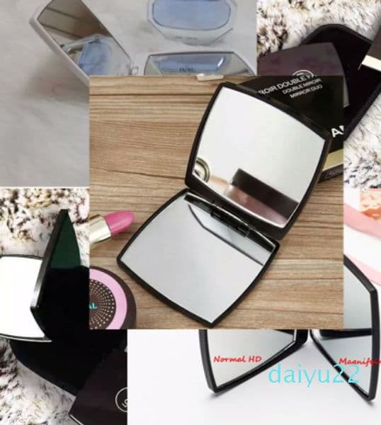 Classic Folding Double Side Mirror Portable Make-up And Magnifying Mirror With Flannelette Bag&Gift Box