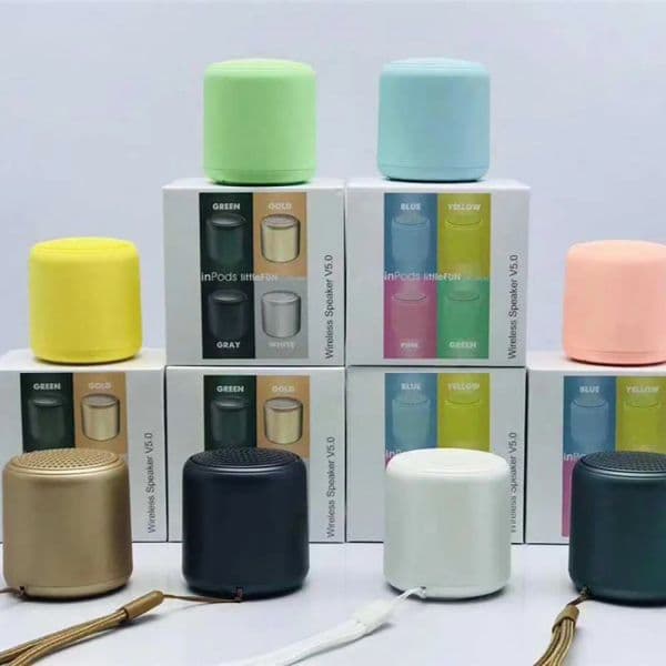 Inpods Tws BT mini Speakers with Subwoofer Wireless Portable Extra Bass Stero Waterproof Support TF Card Usb aron Speaker