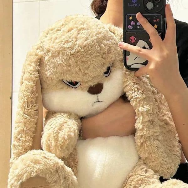Plush Dolls Anger bunny plushie long ear plush toy Kawaii Bunny Kids Doll for Children Gift 231013 Z260528