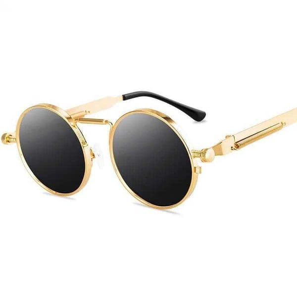 Vintage Punk Style Designer Sunglasses Men Retro Round Metal Frame Women Sun Glasses Shades Fashion Sunglasses Eyewear Gafas 230920