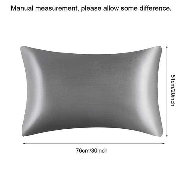 2pcs/lots Queen Simulated Silk Pillowcase 100% Polyester Satin Pillowcase Simple Style Solid Color Envelope Closure Soft Breathable Smooth Pillow Cases