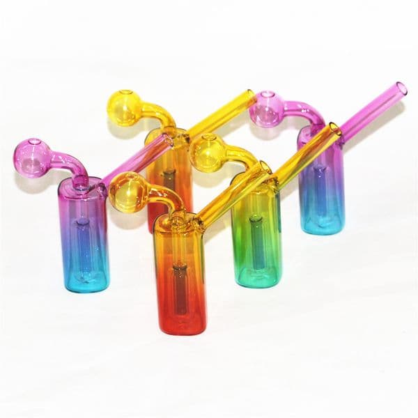 Glass oil burner pipe thick bubbler oil burner bong smoking water pipe bongs