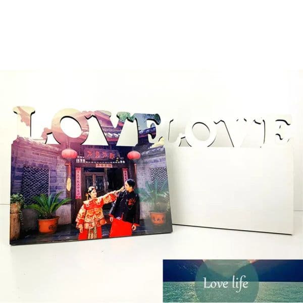 MDF Sublimation Blank Photo Frame Wooden Lettering Photo Board Sublimating White Family Home Album Frame Heat Transfer Item