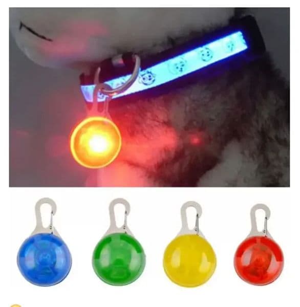 Pet Dog Cat Flashing Bright Safety LED Security Necklace Night Light Collar Pendant By Sea Shipping I1020