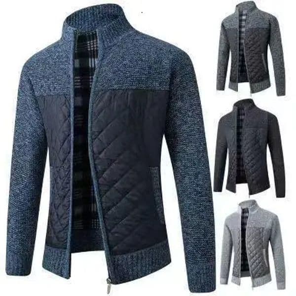 Men's Vests 2024 Stylish and Cozy High Neck Coat with Zipper Perfect for Autumn Winter PlusSize LongSleeved Knit 231020Y