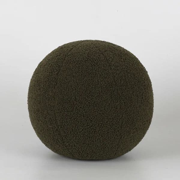 Pillow Bubble Kiss Plush Round Wool Cushion Nordic Ball Shaped Solid Color Stuffed Soft Pillow for Sofa Office Waist Rest Throw Pillow 231021