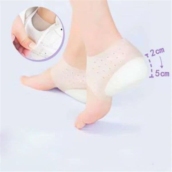 Shoe Parts Accessories Unisex Invisible Height Lifting Increase Insoles Silicone Elastic Heel Pad Foot Protection Men Women Heel Cushion Hidden Insole 231026